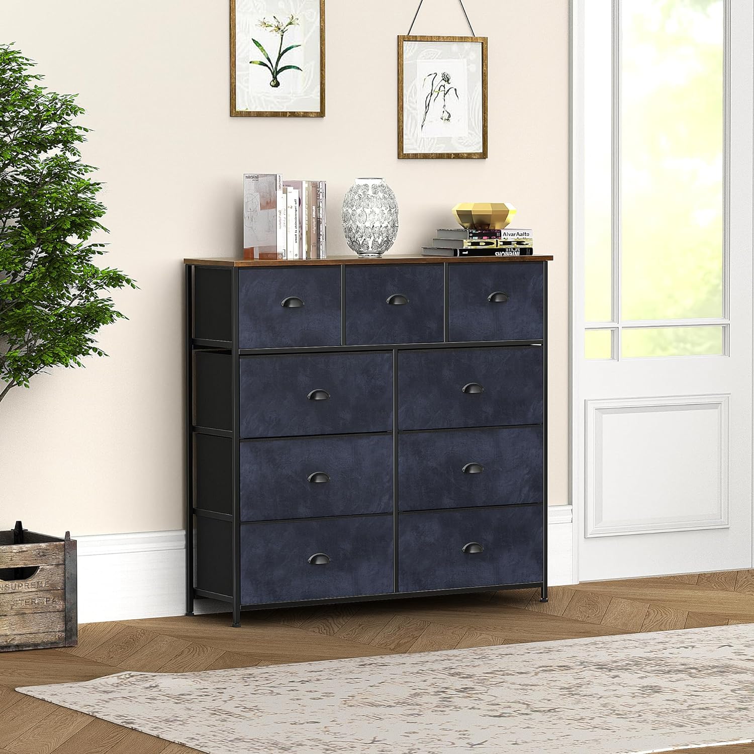 thumbnail image 2 of Qurious_corner 9-Drawer Fabric Chest Dresser - Modern Bedroom Storage Cabinet 2 of 6